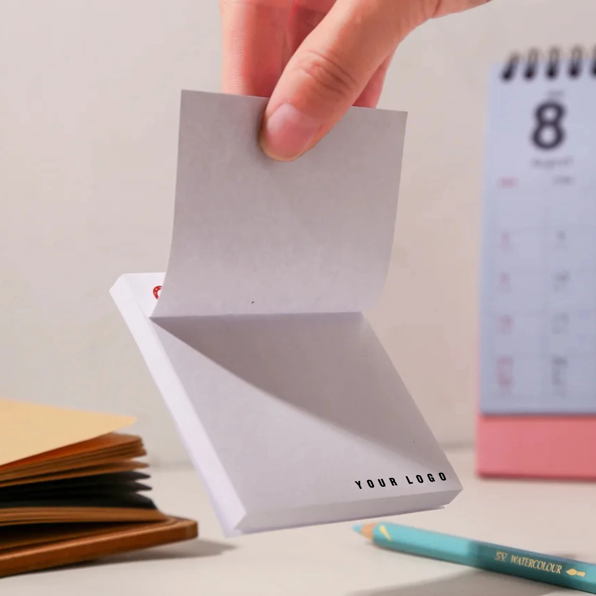 Customized LOGO information can be torn off note notebooks message memos student label refrigerator stickers sticky notes