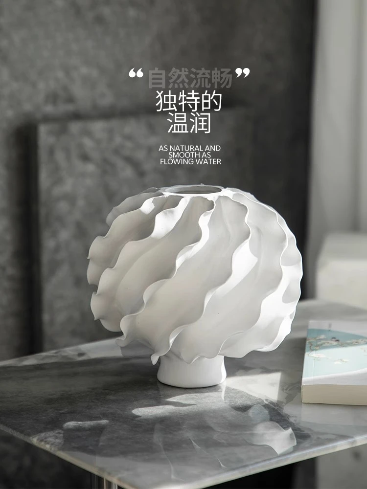 مزهرية سيراميك حديثة بسيطة تشكيلة زهور يدوية الصنع ديكور منزلي أدوات زهور زينة مدخل غرفة المعيشة #2