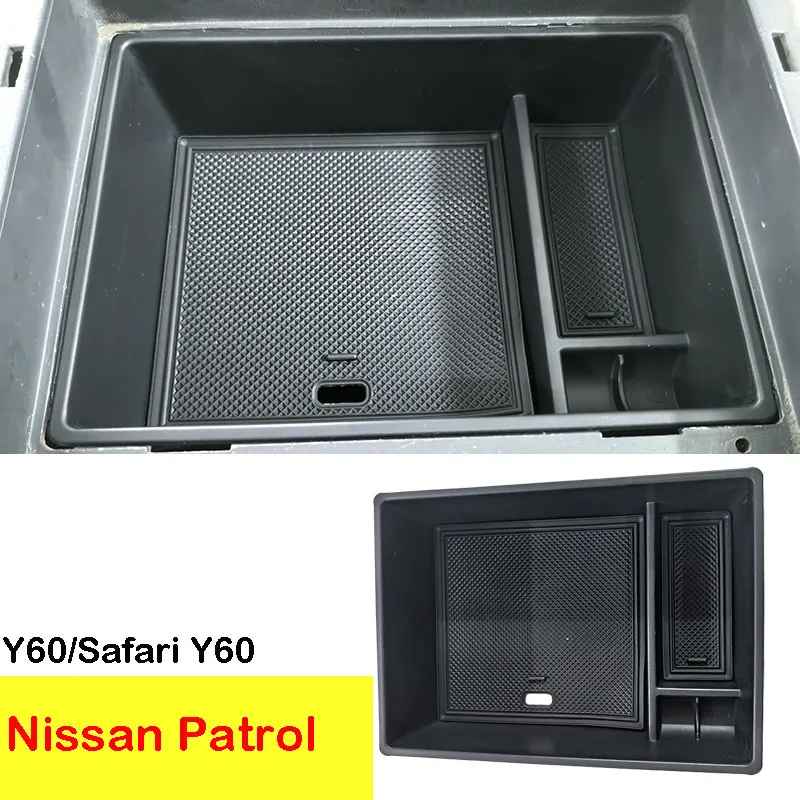 

Center armrest storage box for the 88-04 Nissan Patrol Y60, a storage accessory for the Safari Y60.