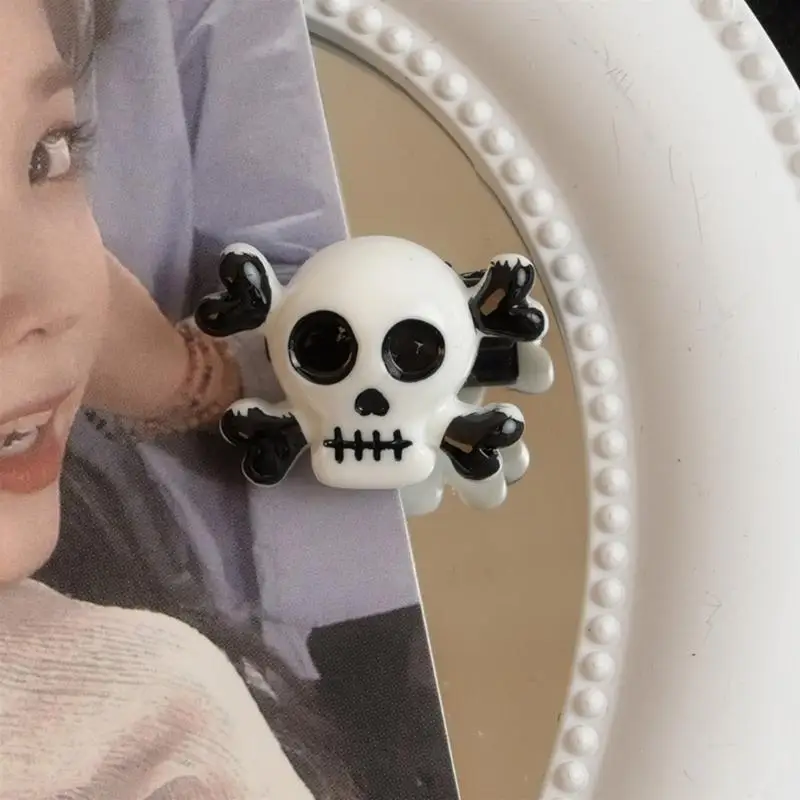

652F Заколка для волос в форме черепа/крыльев/креста в стиле Харадзюку для подростков, женская заколка с хвостиком сбоку