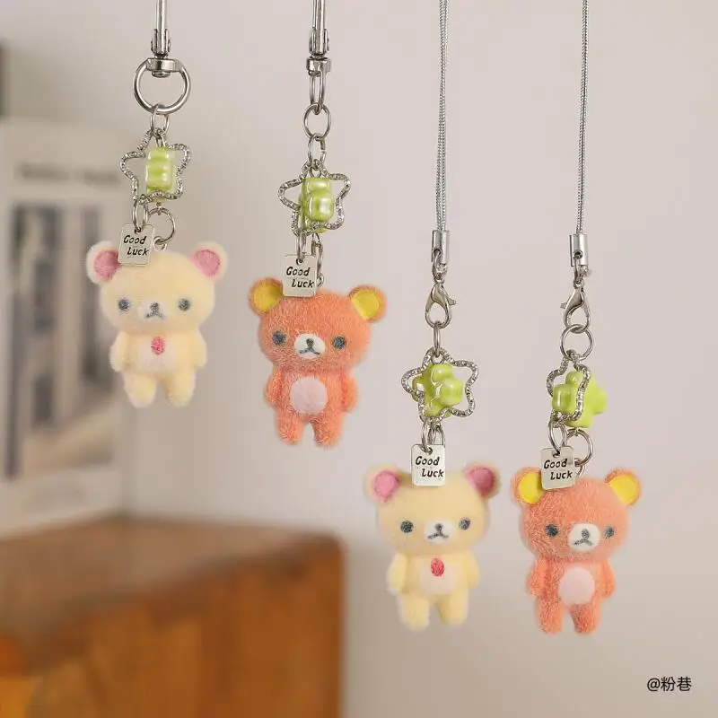 

Плюшевый мишка Рилаккума из смолы: креативный объемный милый кулон, сделанный своими руками, для ожерелья, брелока, аксессуаров для сумок