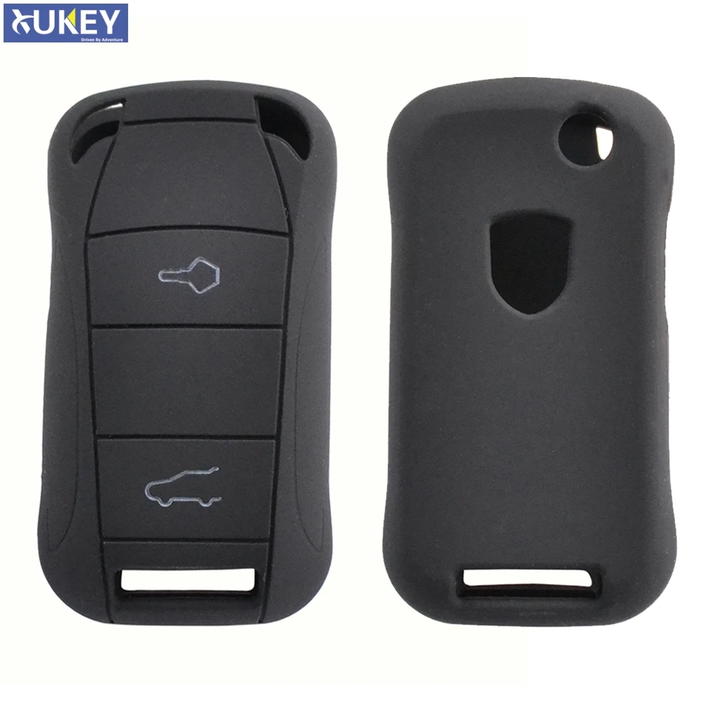 For Porsche Cayenne 2002 - 2008 Silicone Remote Key Case Fob Shell Cover Skin Holder 2 Button