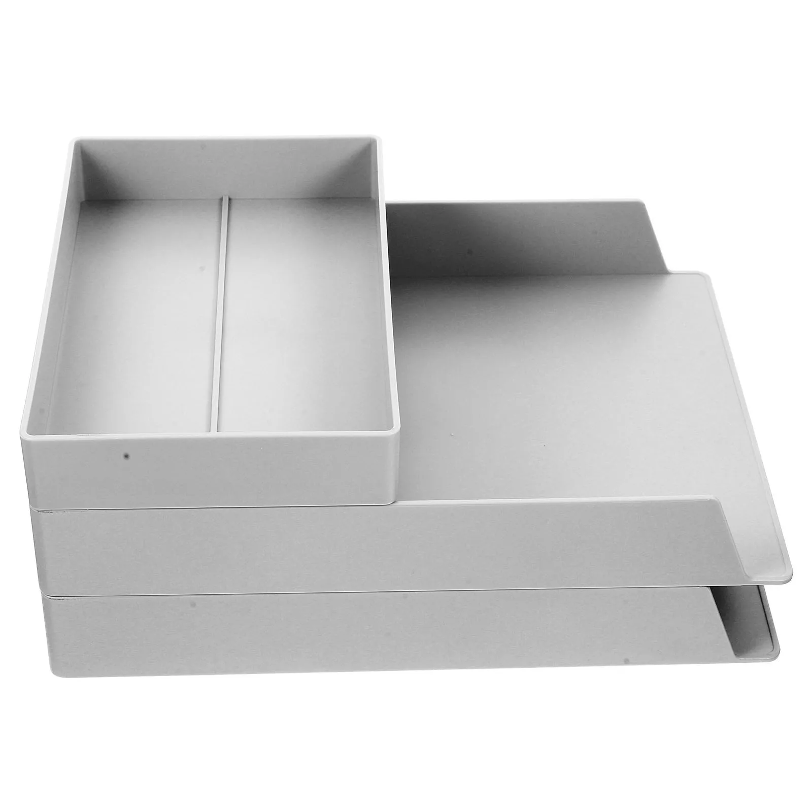 1 Set Of Desktop Storage Box File Organizer For Office Supply Large Capacity Stackable Abs Material Document Shelf Stationery