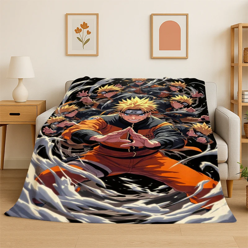 Retro Anime N-Naruto Cartoon I-Itachi Flannel Throw Blanket,Warm Cozy Blanket for Bed,Sofa,Couch,Bedroom,Living Room,Office,Gift