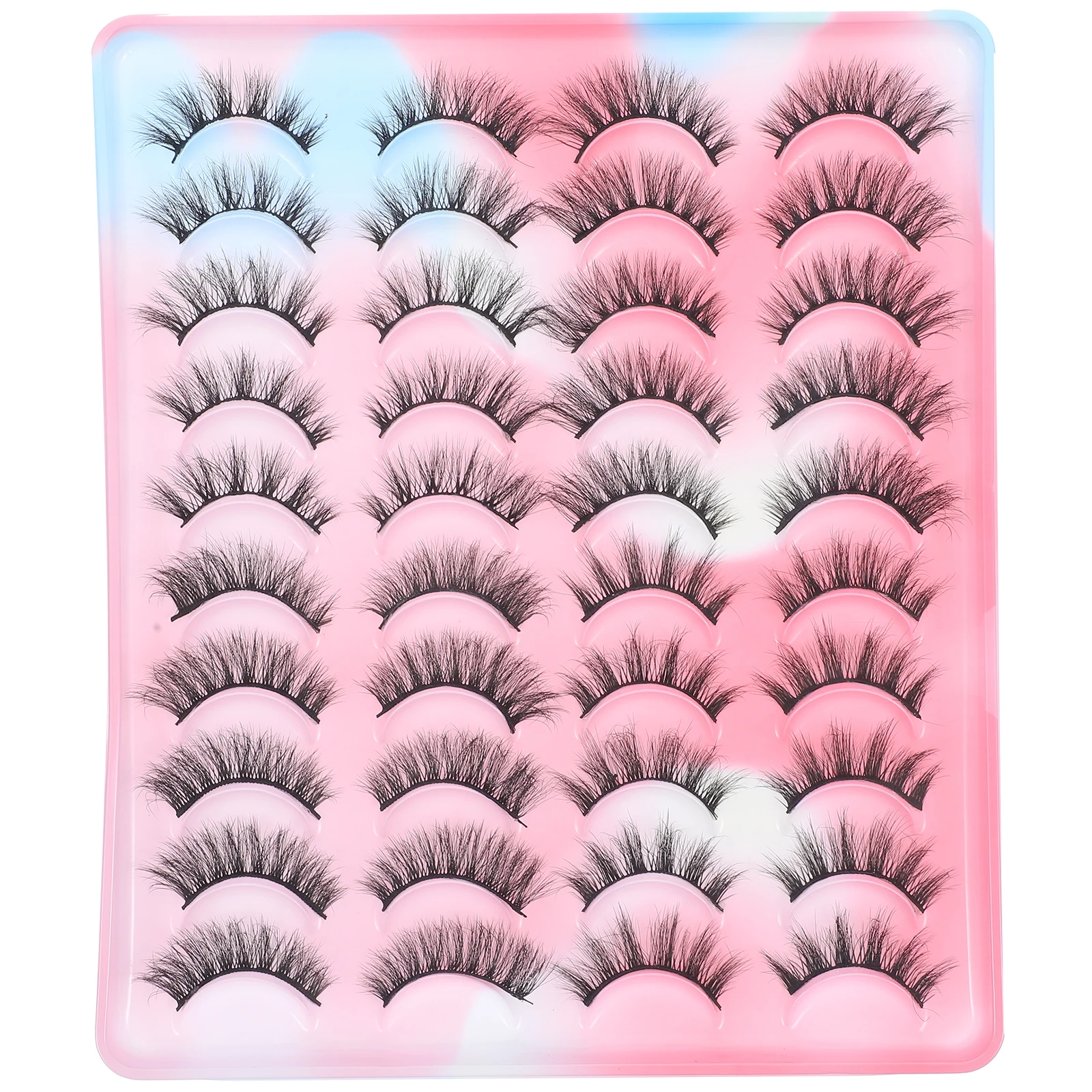 

20 Pairs Eye Lashes Imitation Eyelashes Strips Natural Look False Make up Faux Fake