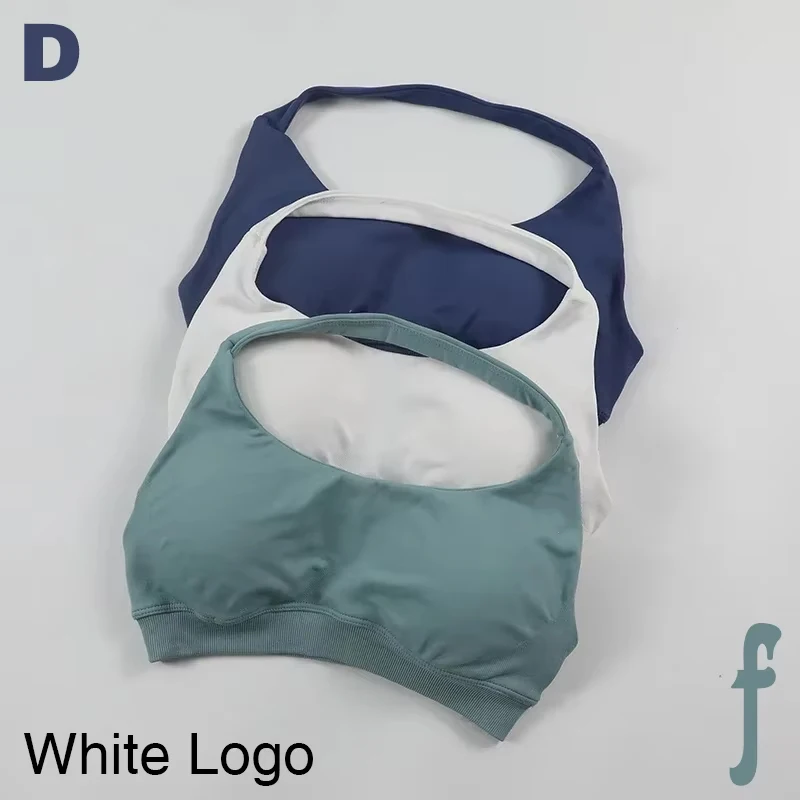 Logo-Df Impact حمالات صدر رياضية للنساء حمالة صدر بدون خياطة مع شعار مبطن مفتوح الظهر حمالة صدر لليوجا دعم متوسط لصالة الألعاب الرياضية