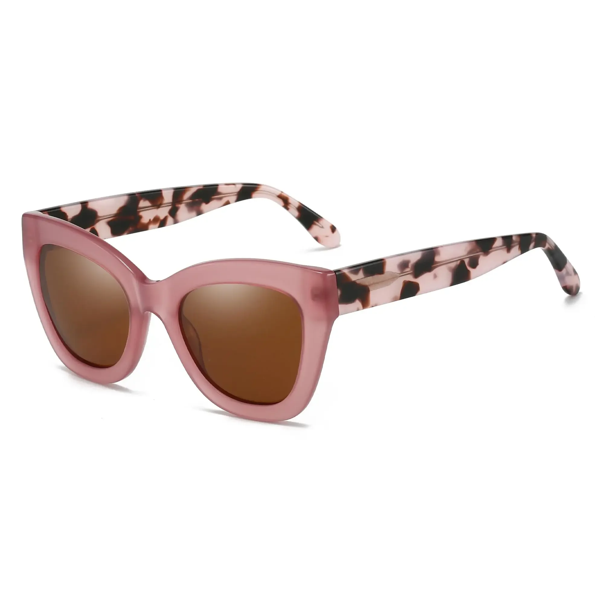 BLUEMOKY Trendige Acetat-Sonnenbrille für Damen, Schatten-Sonnenbrille, polarisiert, UV400-Schutz, Retro-Katzenaugenrahmen für die tägliche Mode