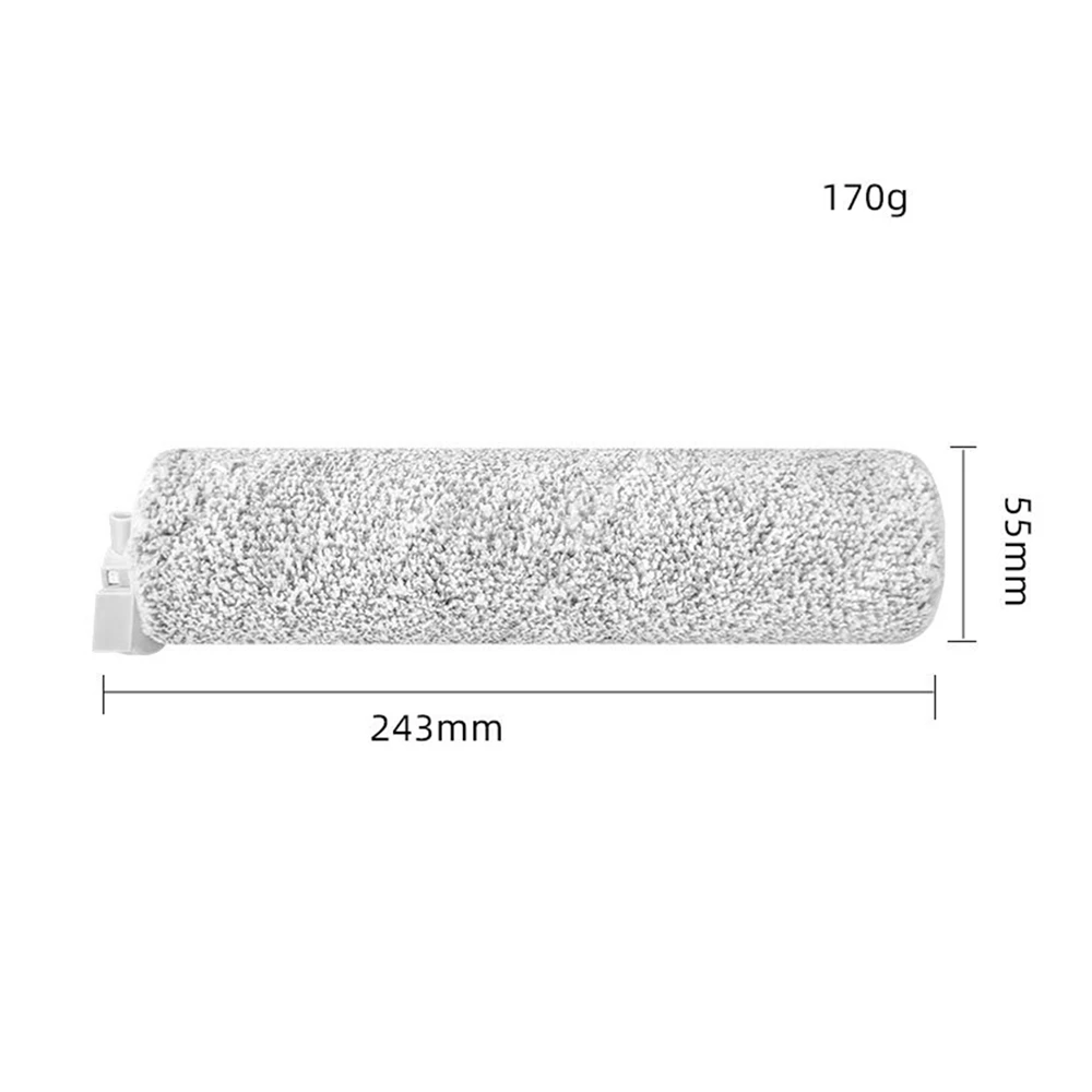 1 Buah Sikat Lantai Rol Berbulu Lembut Basah/Kering Sikat Utama untuk Mijia/ShunZao H100 Pro Bagian Pengganti Penyedot Debu