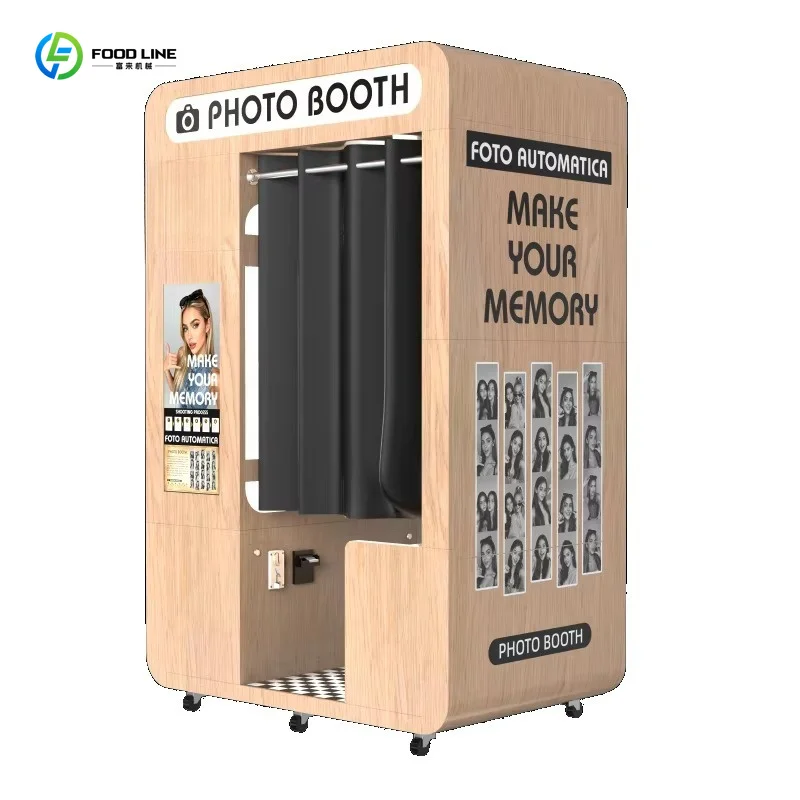 Customized Commercial Style Photo Booth Fast Printing Interactive Selfie Booth Support WiFi And 15 People Group Shooting