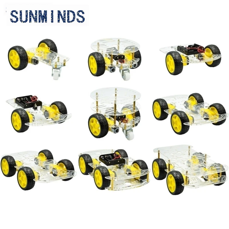 DIY Avoidance tracking Motor Smart Robot Car Chassis Kit Speed Encoder Battery Box2WD Ultrasonic module ForArduino ForUNO R3 kit