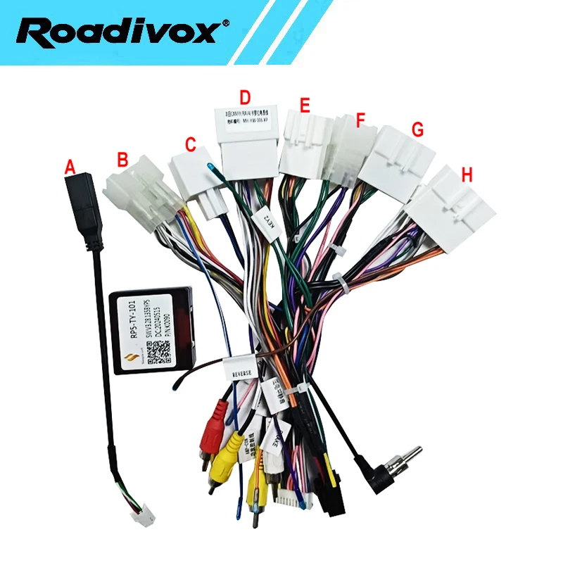 Android Radio Canbus Box For Toyota RAV4 C-HR Highlander Levin Corolla Camry Reiz Hilux 16 pin Wiring Harness Plug Power Cable