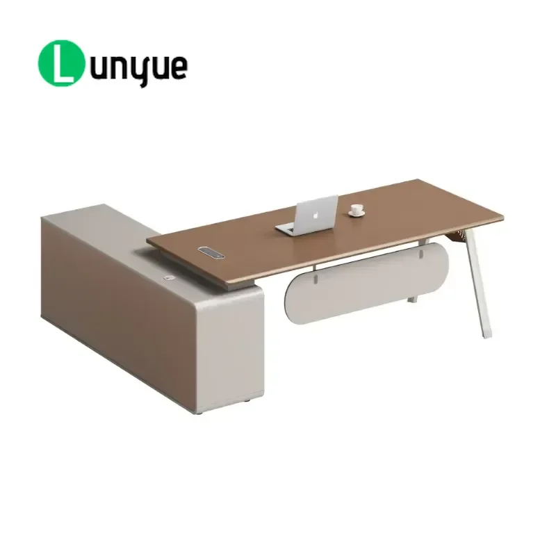 Wooden Executive Desk Business Office Furniture Sturdy Computer Workstation for Home Office Professional Workspace Durable