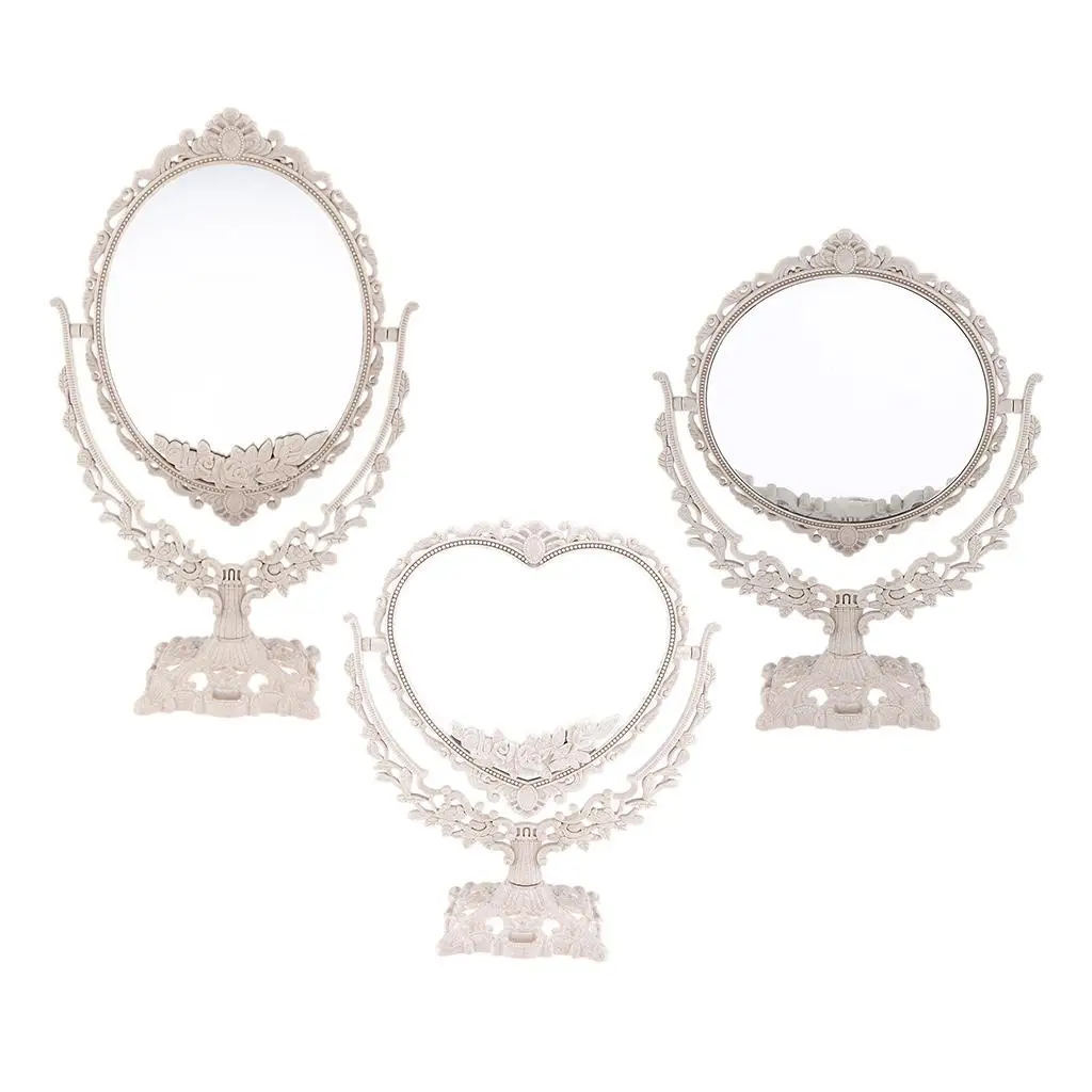 両面バニティミラー、360度回転化粧鏡