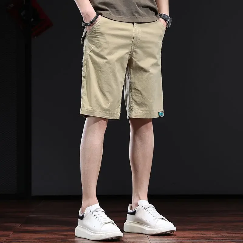 

Mens Cargo Shorts Short Pants for Men Wide Bermuda Long Loose with Pockets Half Baggy Solid Designer Strech Cotton Beautiful Y2k