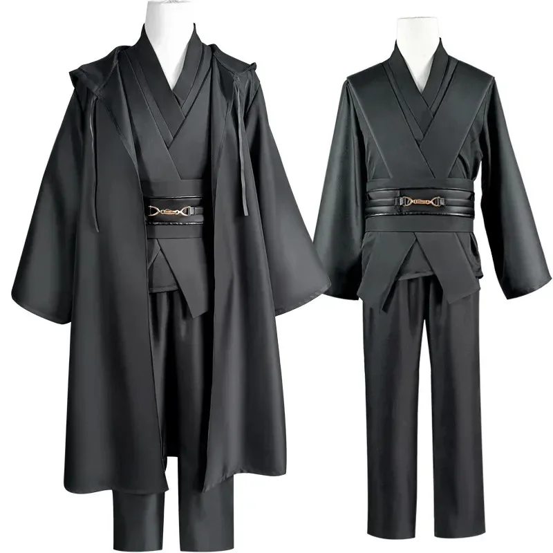 أزياء أوبي وان كينوبي التأثيرية أنكين سكاي ووكر بدلة موحدة جيدي نايت رداء للكبار والأطفال مقاس أزياء الهالوين جيدي عباءة