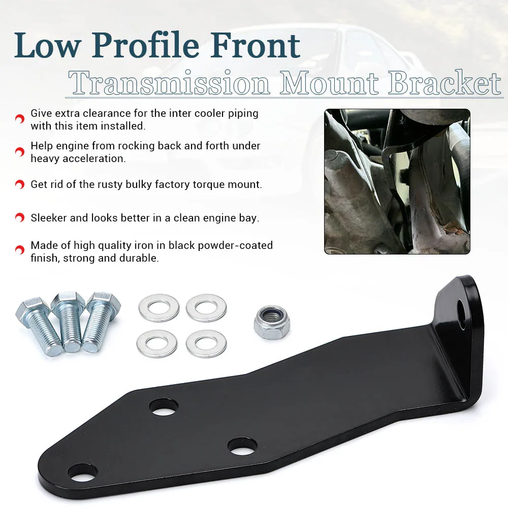 Low Profile Front Transmission Torque Mount Bracket Replace Car Accessories For 92-00 Honda Civic 94-01 Acura Integra B Series