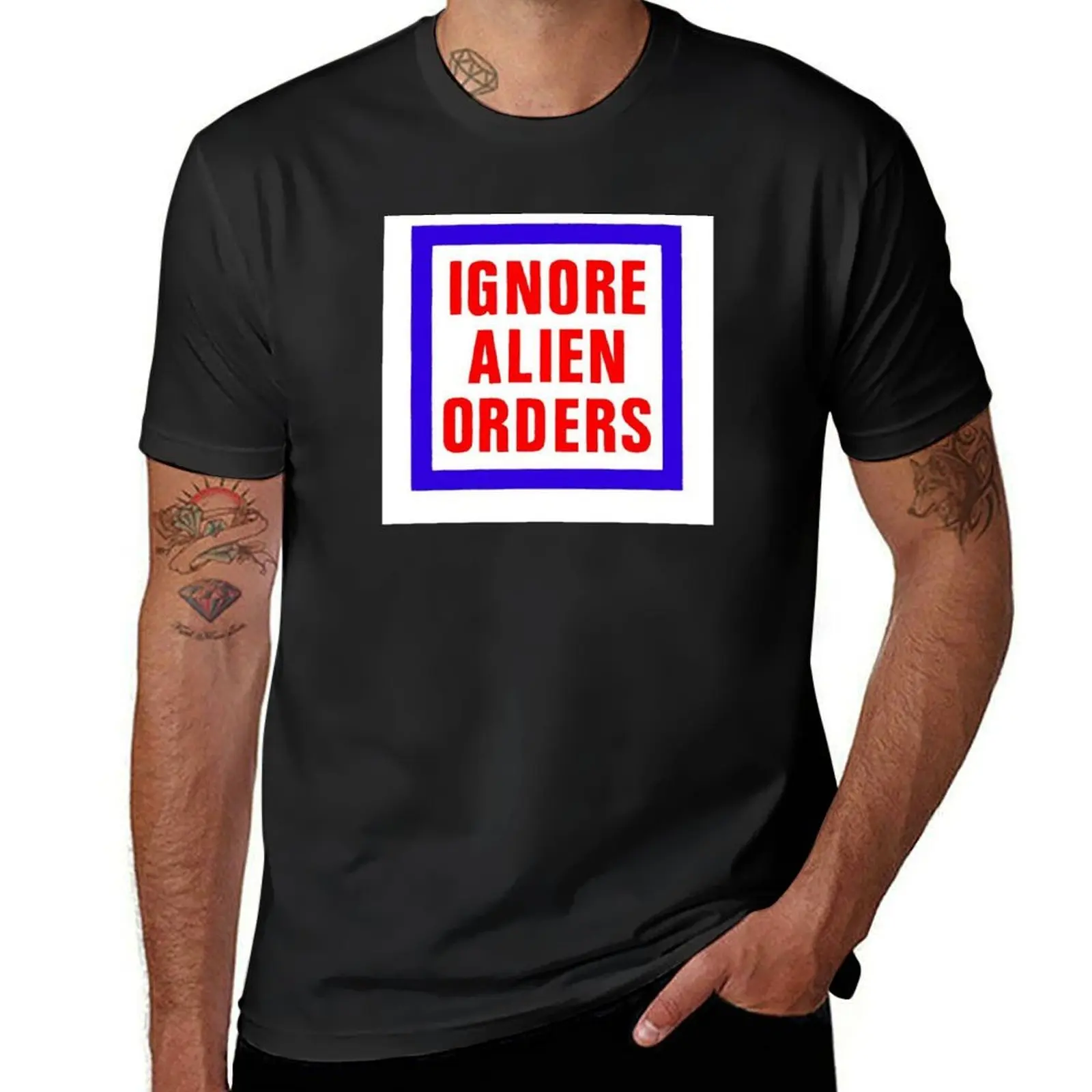 Ignore Alien Orders T-Shirt customs design your own summer tops t shirts for men pack