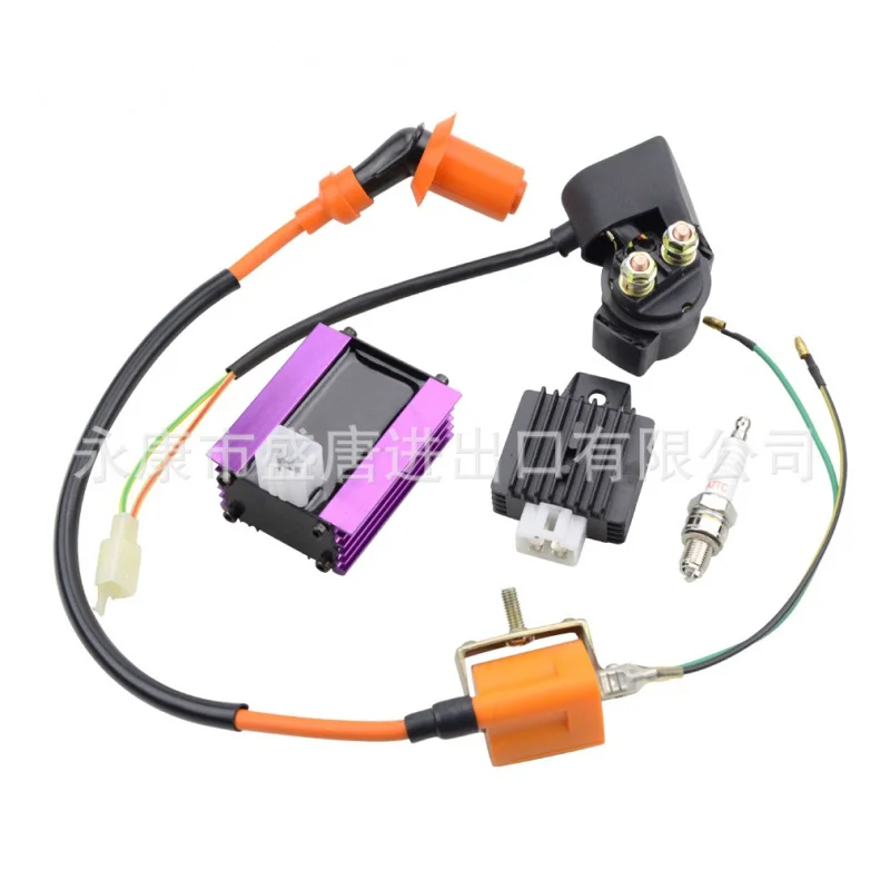 

Ignition Coil Relay CDI Spark Plug Voltage Regulator Rectifier Adapted to 110cc off-Road Vehicle ATV Motorcycle