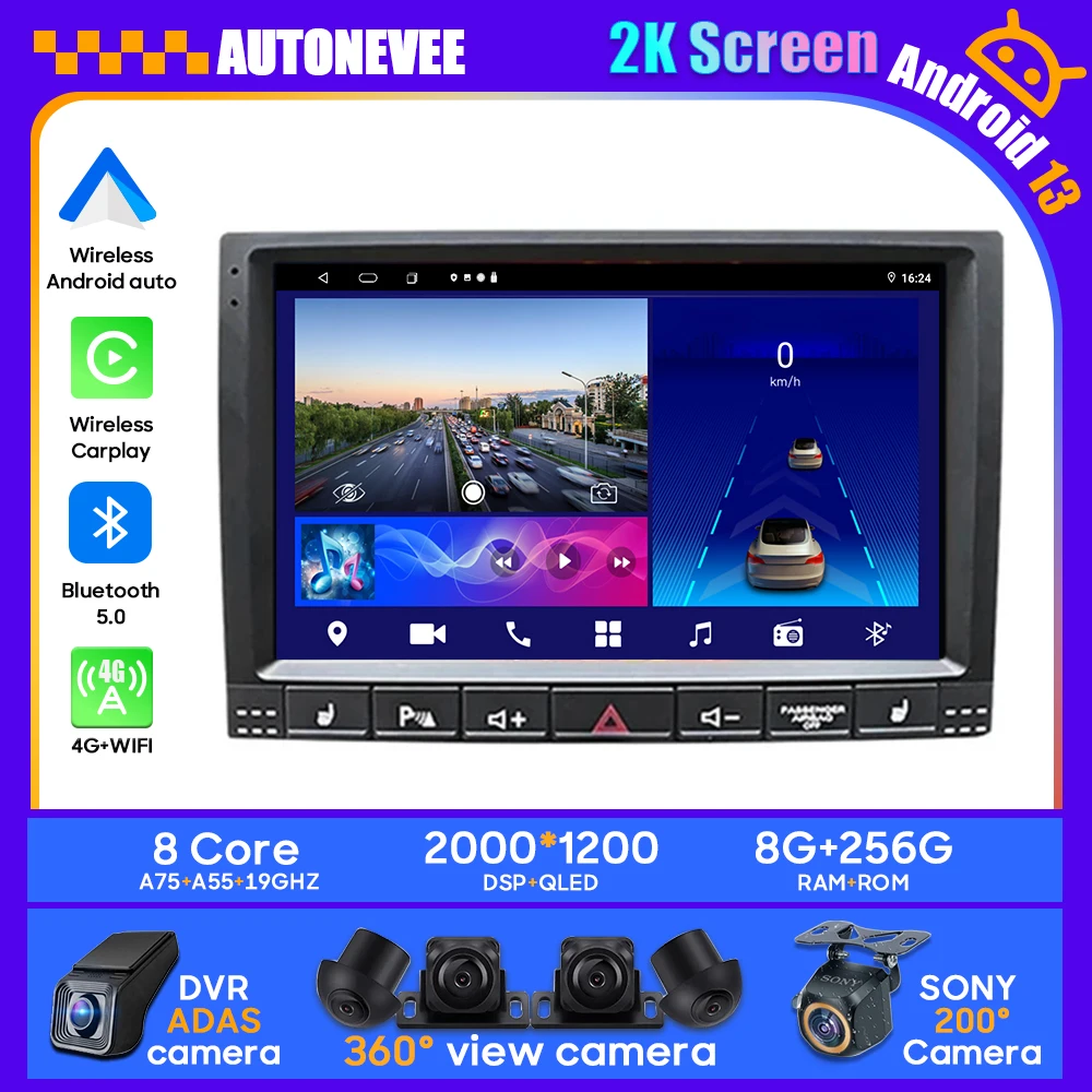 For Volkswagen VW Touareg 2002 - 2012 Car Radio Android Auto Stereo Navigation Carplay Auto 4G Wifi