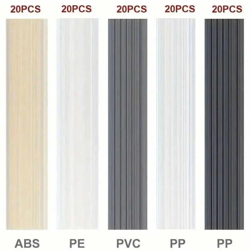 50 قطعة قضبان لحام بلاستيكية |   أعواد لحام بطول 200 مم ABS/PP/PVC/PE 5 × 2 مم |   ملحقات ماكينة لحام البلاستيك