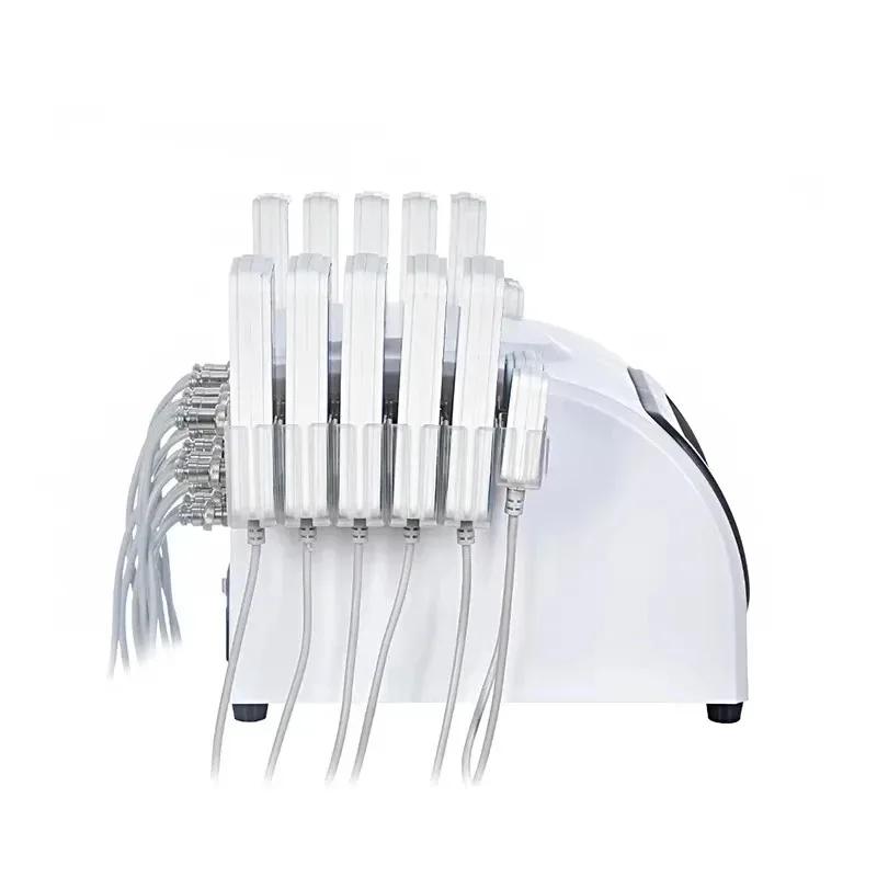 2025.160 ميجاوات 635 نانومتر-650 نانومتر ليزر ليبو ساخن LLLT تحلل الدهون 14 وسادة آلة تجميل للتخسيس وفقدان الدهون