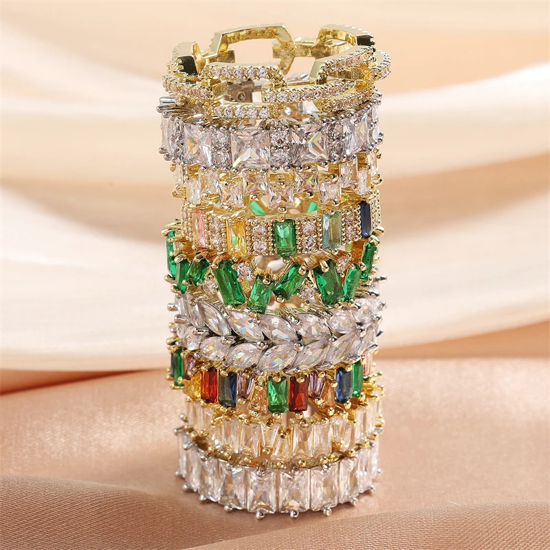 Women's Multicolor Cubic Zirconia Wedding Ring