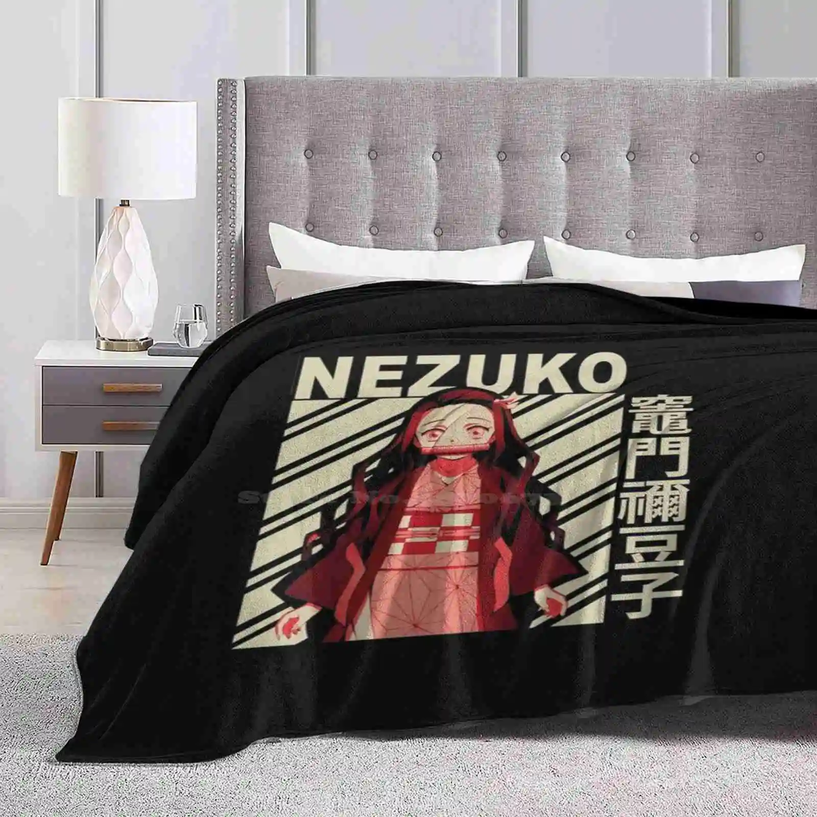 The Kamados Serie Demon Fashion Soft Warm Throw Blanket Nezuko Kamado Kimetsu No Yaiba Tanjiro Demon Anime Kizuma Urokodaki