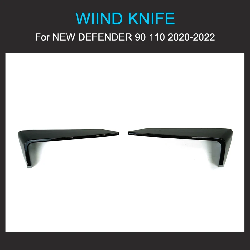 Wind Knife for Land Rover Defender 90 110 2020-2023 Air Knife 90 Gloss Black Front Shovel Blade Small Surround