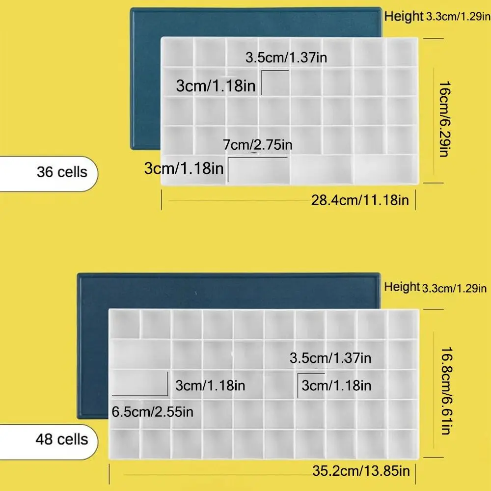 Multifunctional Seal Paint Box Soft Lid with Grids Plastic Box Plastic Portable Bead Storage Box