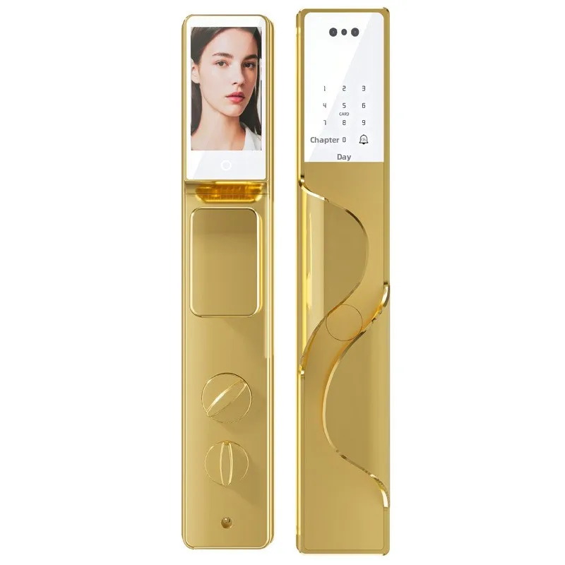 Tuya Smart Fingerprint Password Face Recognition Waterproof Electronic Lock with App Control for Front Door Home Use