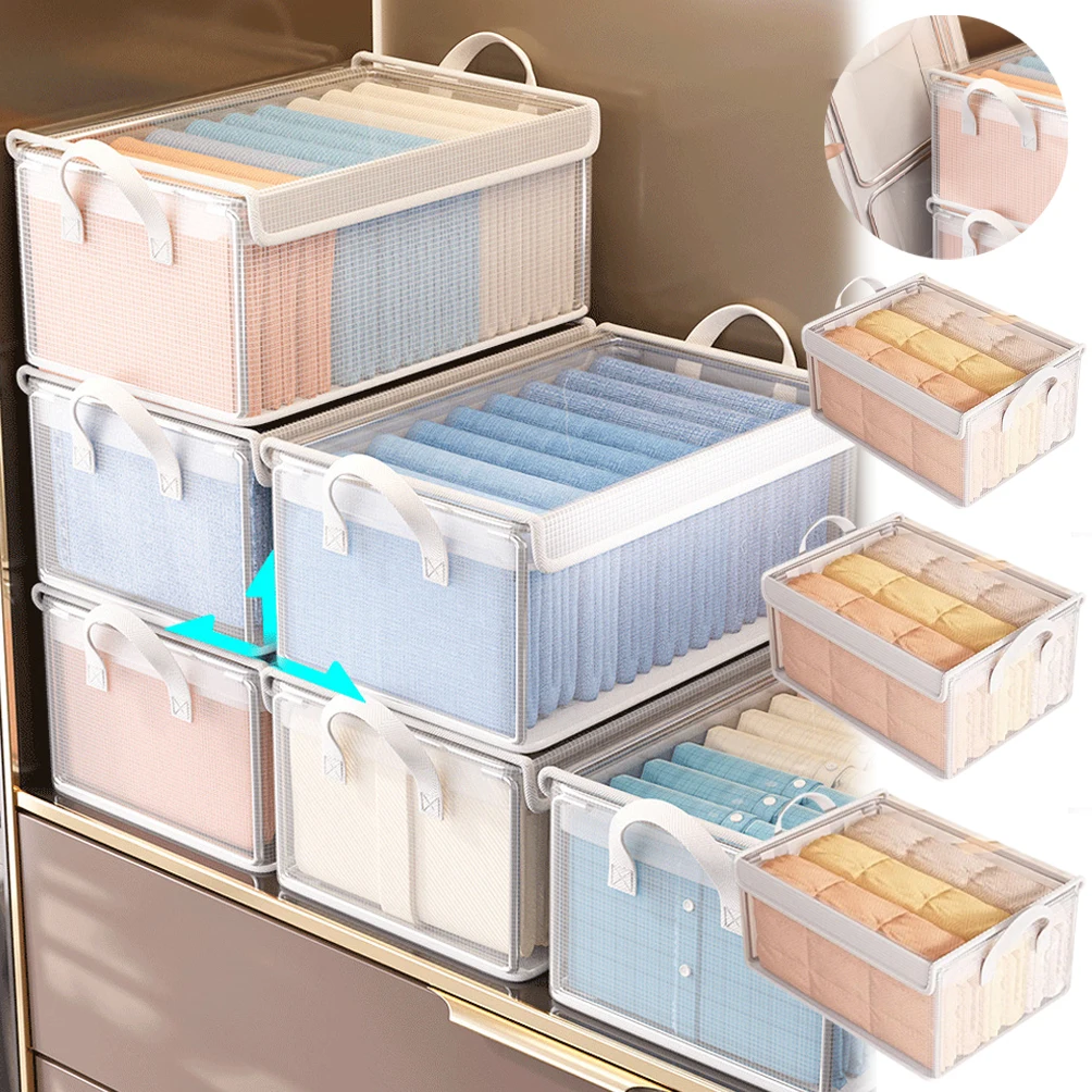 

Portable Foldable Waterproof Mesh Storage Basket Dustproof Underwear Scarf Organizer Moisture-Proof for Dorm and Home Essential