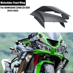 For KAWASAKI Ninja636 ZX-6R 2019 2020 2021 2022 Motorcycle Fixed Wind Wing NINJA 636 ZX 6R Aerodynamic Spoiler Winglets Fairing