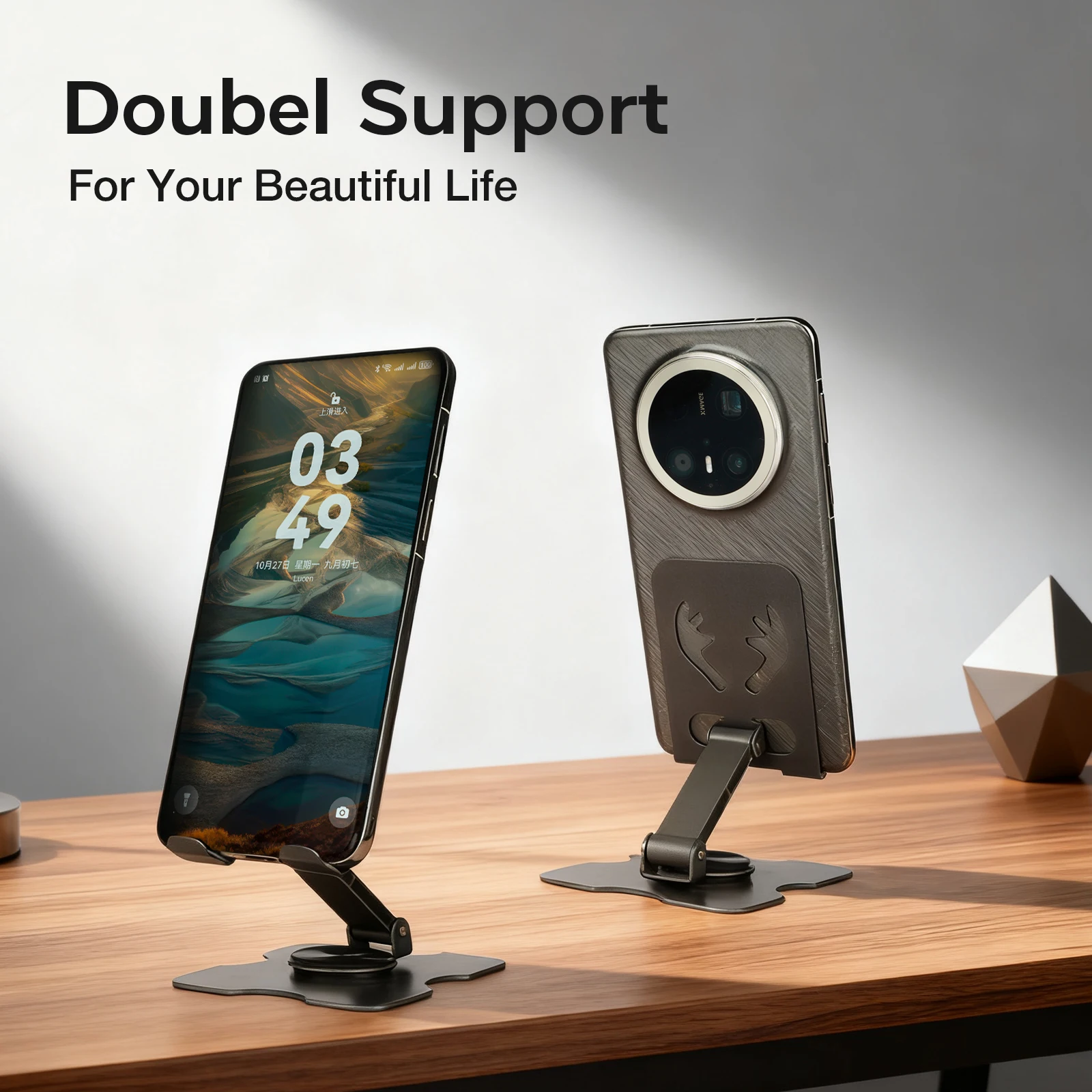 العالمي جميع سبائك الألومنيوم طوي حامل هاتف مكتبي جبل حامل لحامل الهاتف المحمول للكمبيوتر اللوحي سطح المكتب حامل معدني