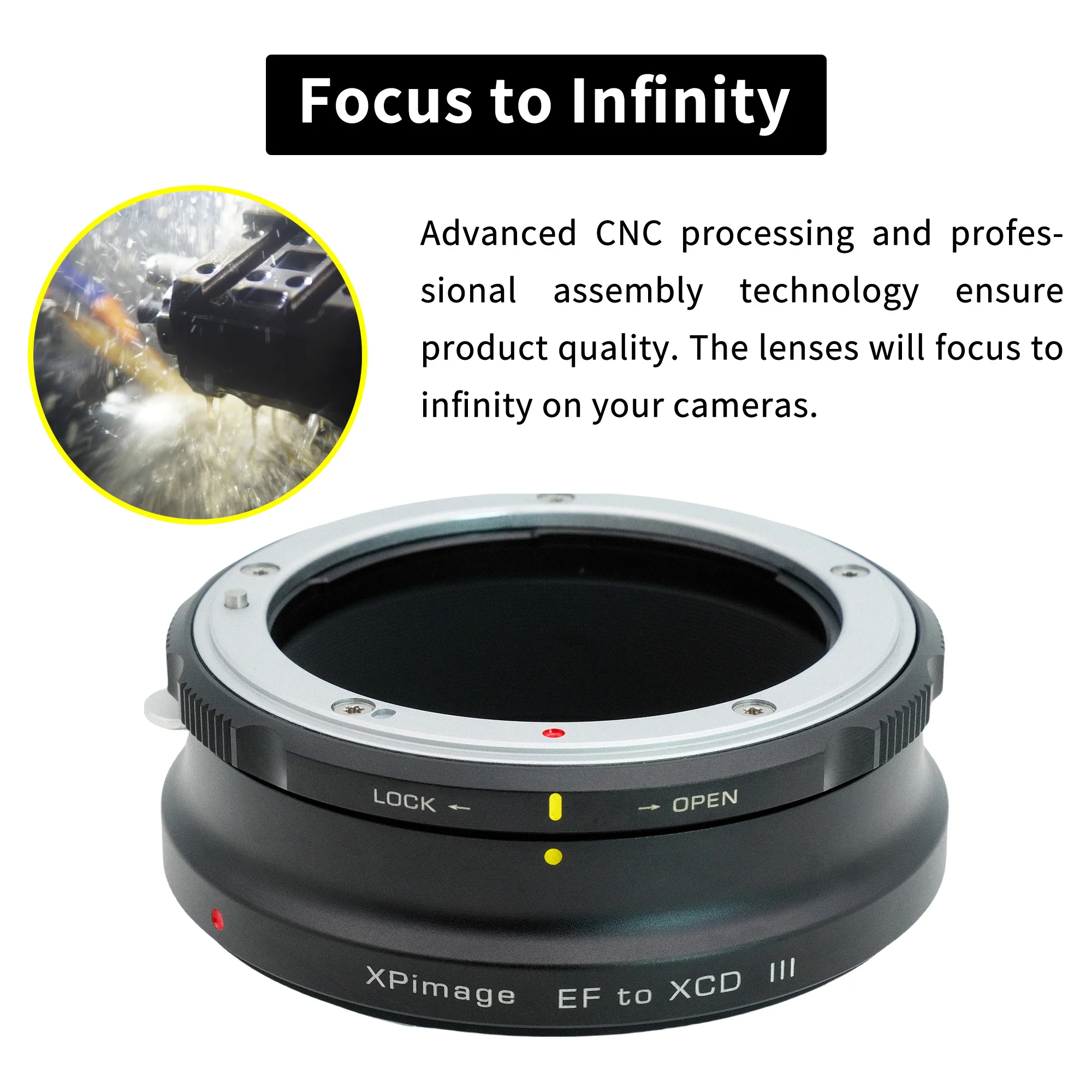 XPIMAGE EF naar XCD Lens Mount Adapter Ring Compatibel met Canon EOS Lenzen voor Hasselblad X Camera X1D X2D