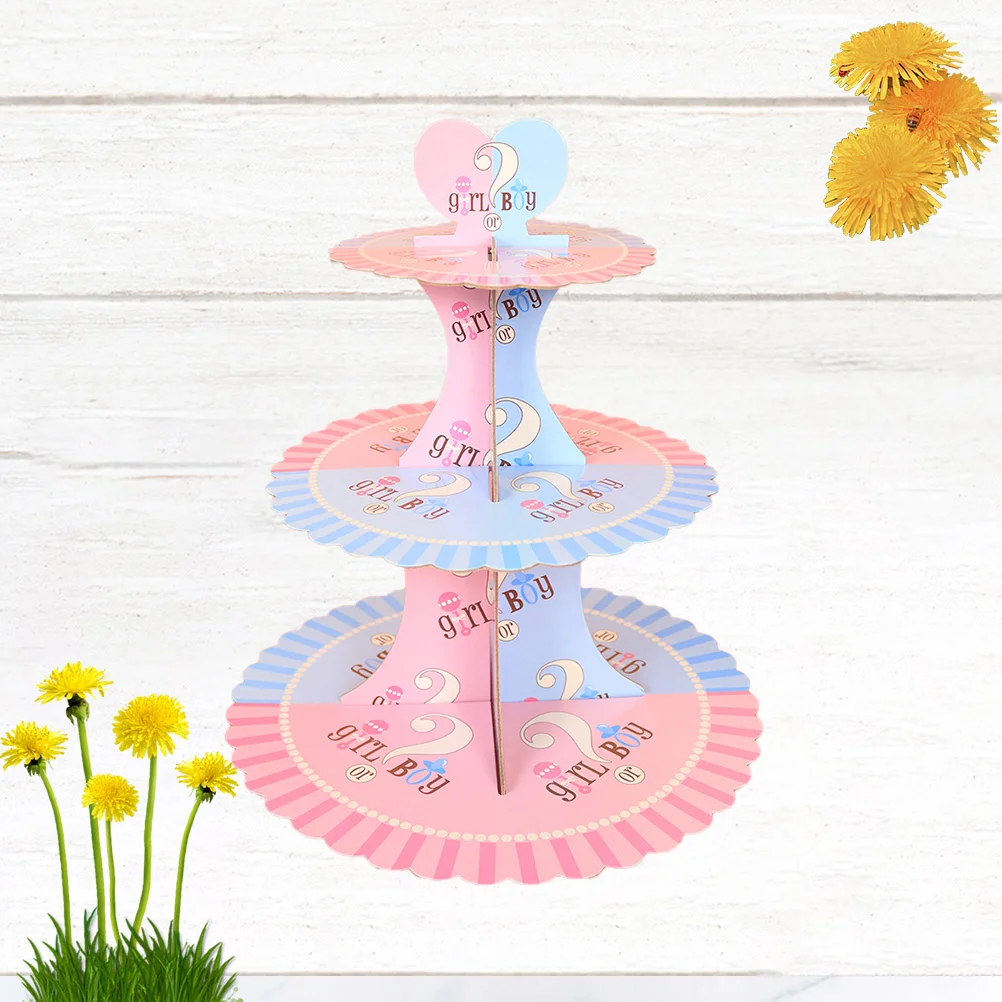 Dessert Display Shelf Cupcake Towers Baby Shower Holder Three Tiers Party Serving Platter