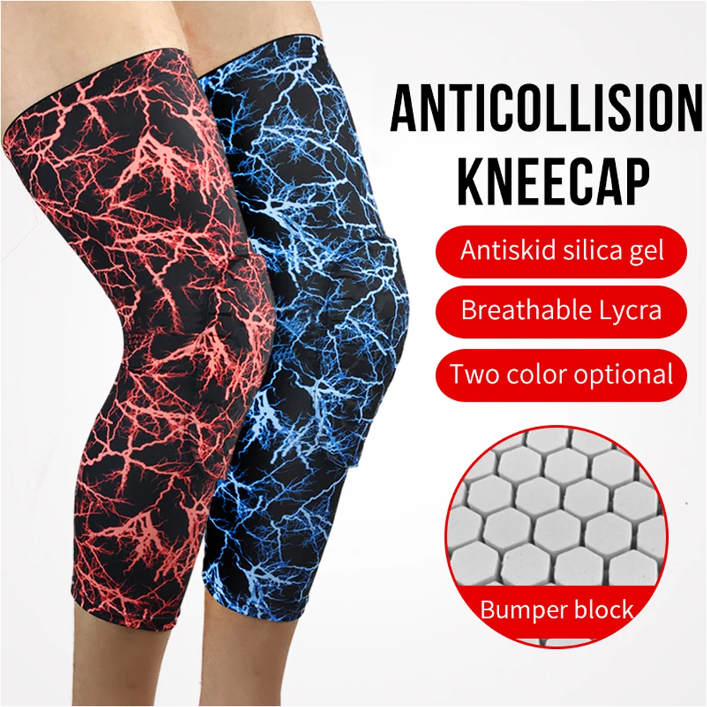 1 PCS Knee Pads Long Leg Sleeves Braces for Basketball Volleyball Football and All Contact Sports Youth Adult Girl Boy Women Men