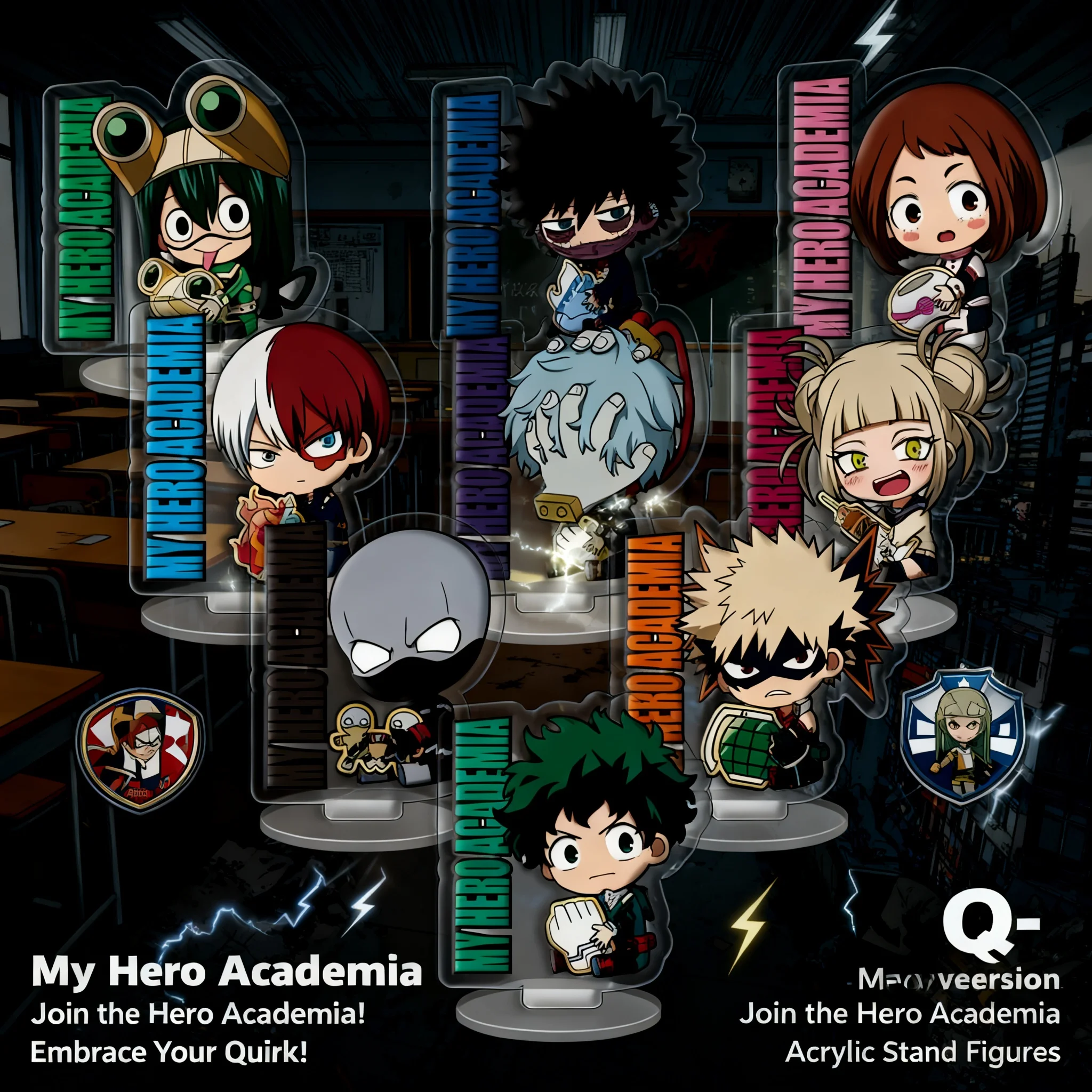 My Hero Academia Deku Midoriya - Set de 9 Figuras Acrílicas de Anime, Mercancía en Stock, Envío Directo