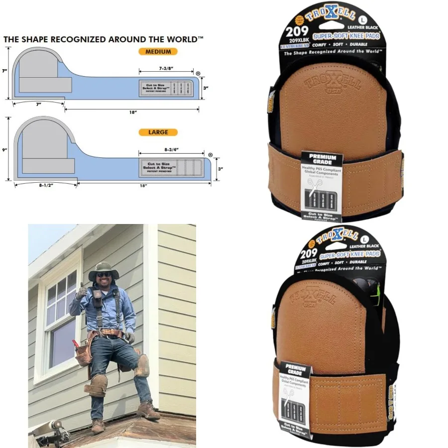 

- SuperSoft LeatherHead Kneepads Large Size/Bagged in Pairs