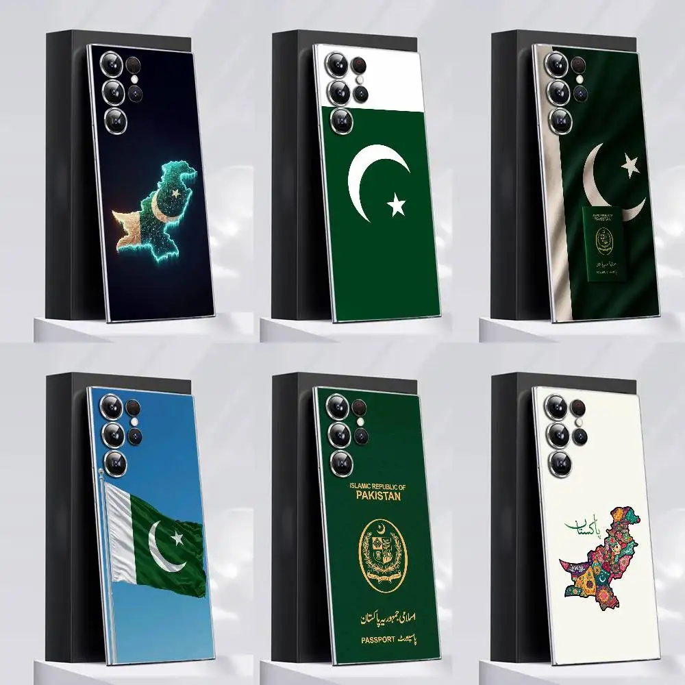 

Pakistan Passport Map Flag Phone Case For Samsung S22,S24,S30,S10,S21,S25,S23,S10,PIus,Ultra,5G,FE,lite Transparent Shell