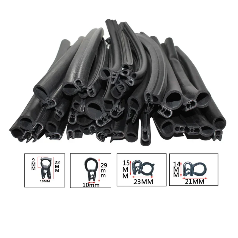 

1-3meter U Type Rubber Sealing Strip Door Edge Guard Hardwearing Car Ship Dustproof Trim Soundproofing Waterproof Sealings Parts