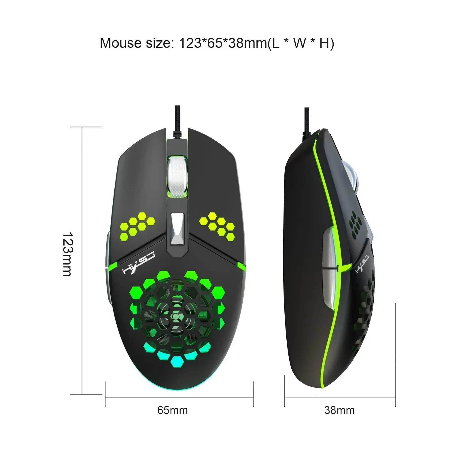 ZLRLMHY Macro Programming Wired Hole Gaming Mouse 8000dpi Adjustable Anti Sweat Design J400 New Fan Fast Import Mouse