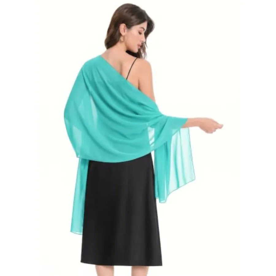 

Women's Shawls and Wraps for Evening Dress Chiffon Shawl Soft Elegant Silky Pashmina Wedding Bridal Scarf