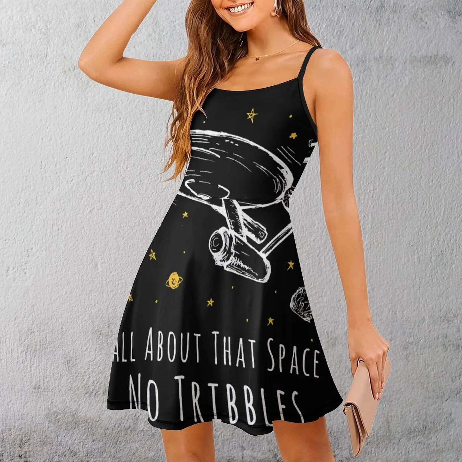 Original Series Starfleet Symbol Character Funny Graphic Exotic  Woman's Dress Women's Sling Dress Humor Graphic  Clubs Dresses