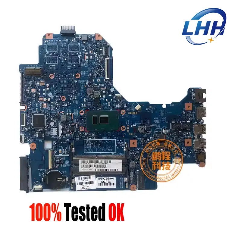 

16875-1 448.0C705.0011 Notebook Mainboard for HP Pavilion 17-BS 17T-BR Laptop Motherboard CPU I5-7200U I7-7500U UMA 925624-601