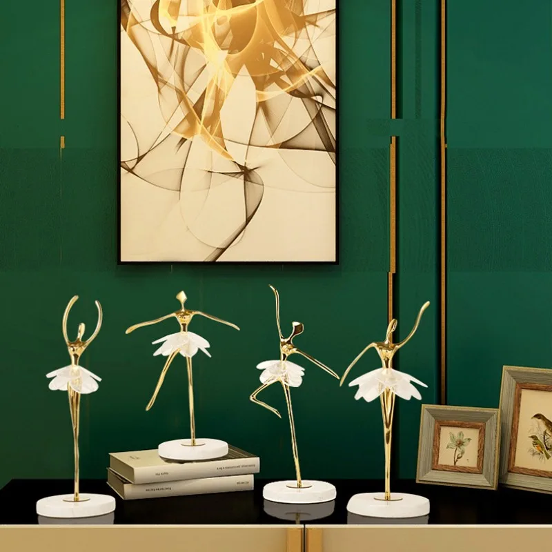 

1Pc Dancing Girl Decoration Ornaments, Natural Crystal Ornaments Ballet Girl Living Room TV Cabinet Wine Cabinet Home Decoration