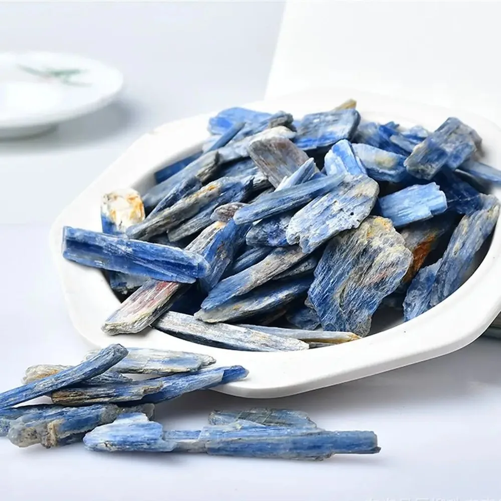 Natural Kyanite Quartz Stick Raw Mineral Specimen, Irregular Shape Healing Crystal Stone for Reiki Meditation, DIY