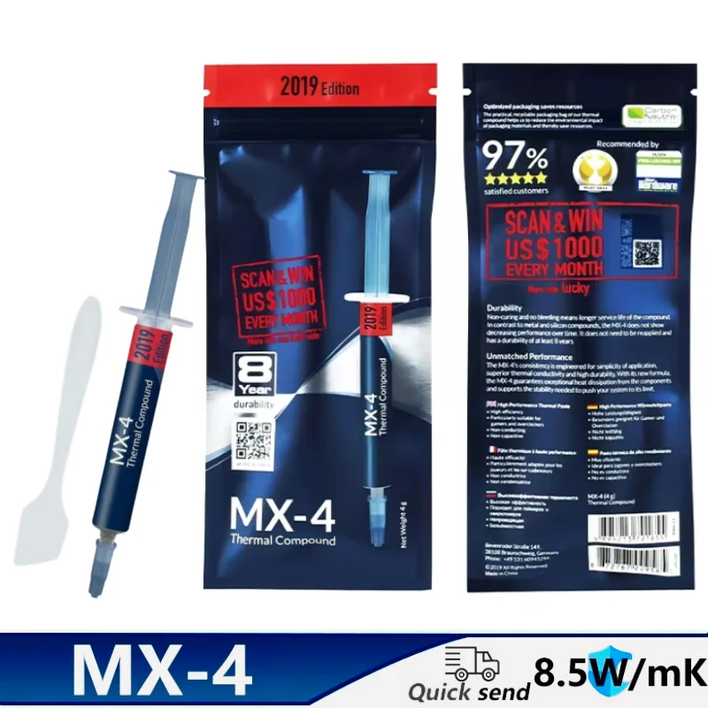 MX-4 4g Thermal grease processor Thermal Compound Thermal paste CPU GPU Cooler Cooling Fan fluid Conductive Heatsink Plaster