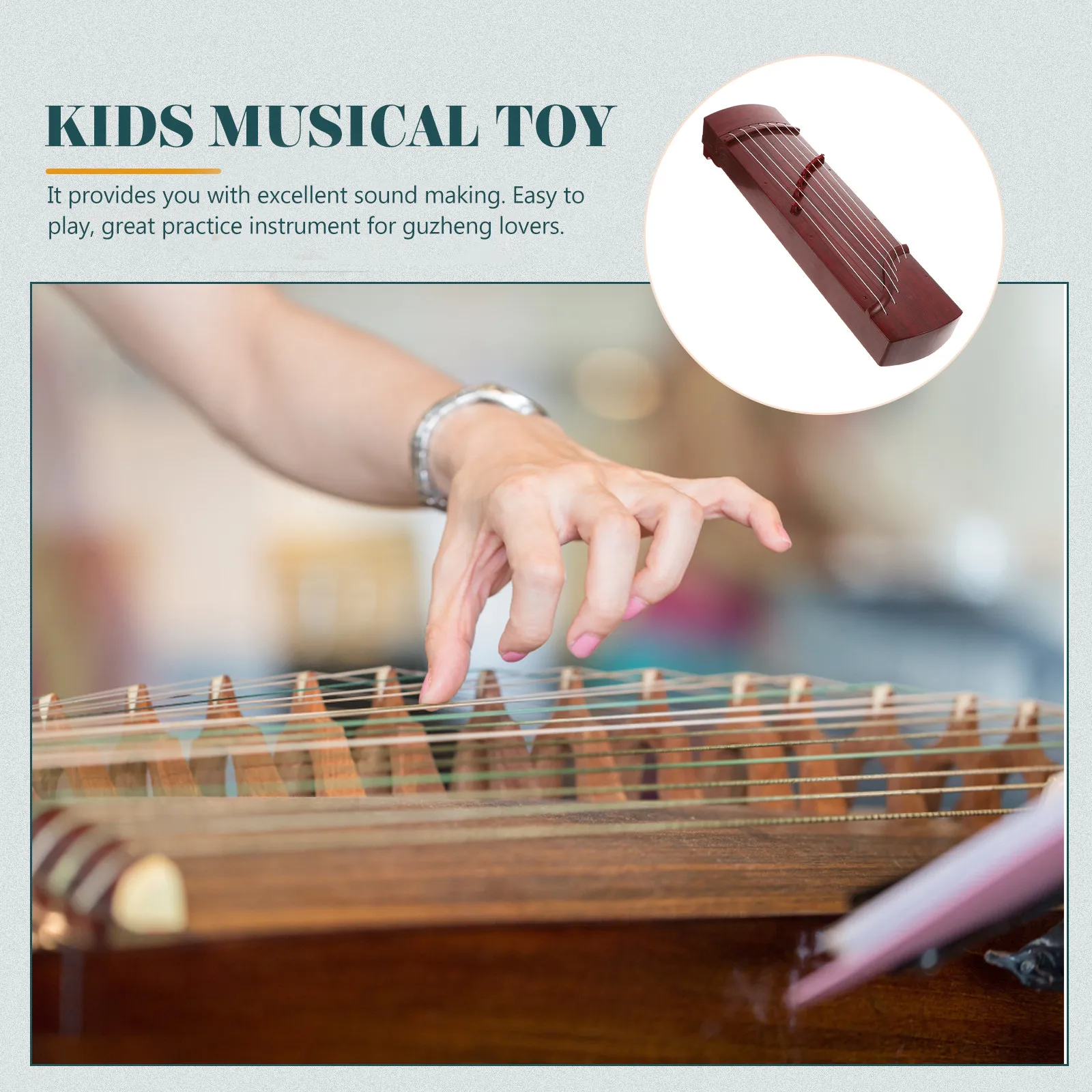 Chinese Guzheng Practice Instrument Beginner Compact Structure Easy Carry Excellent Sound Chinese Guzheng