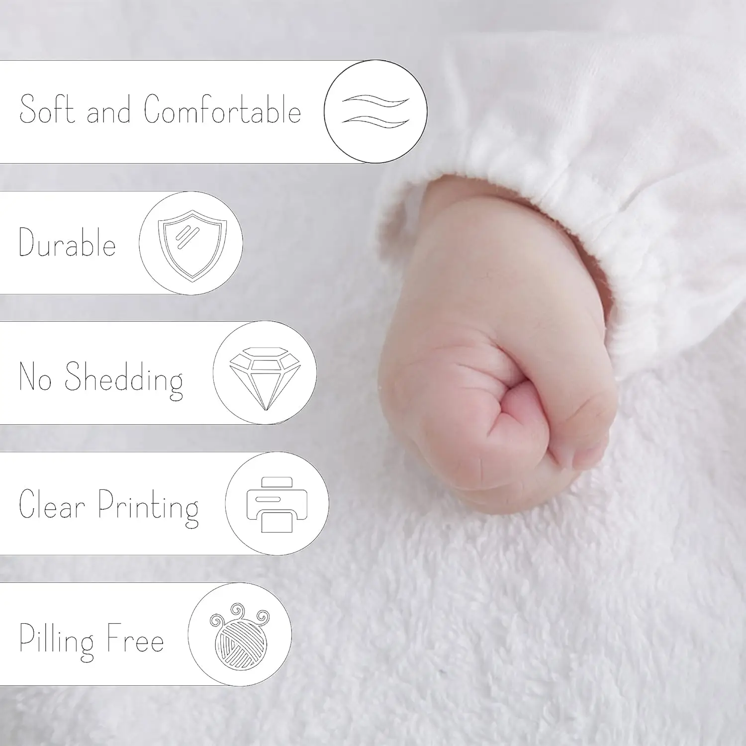 VIKAMA Cartoon Blue Moon Print, Newborn Full Moon, Growth Calendar And Milestone Blanket, Baby Photo Shoot Backdrop Blanket