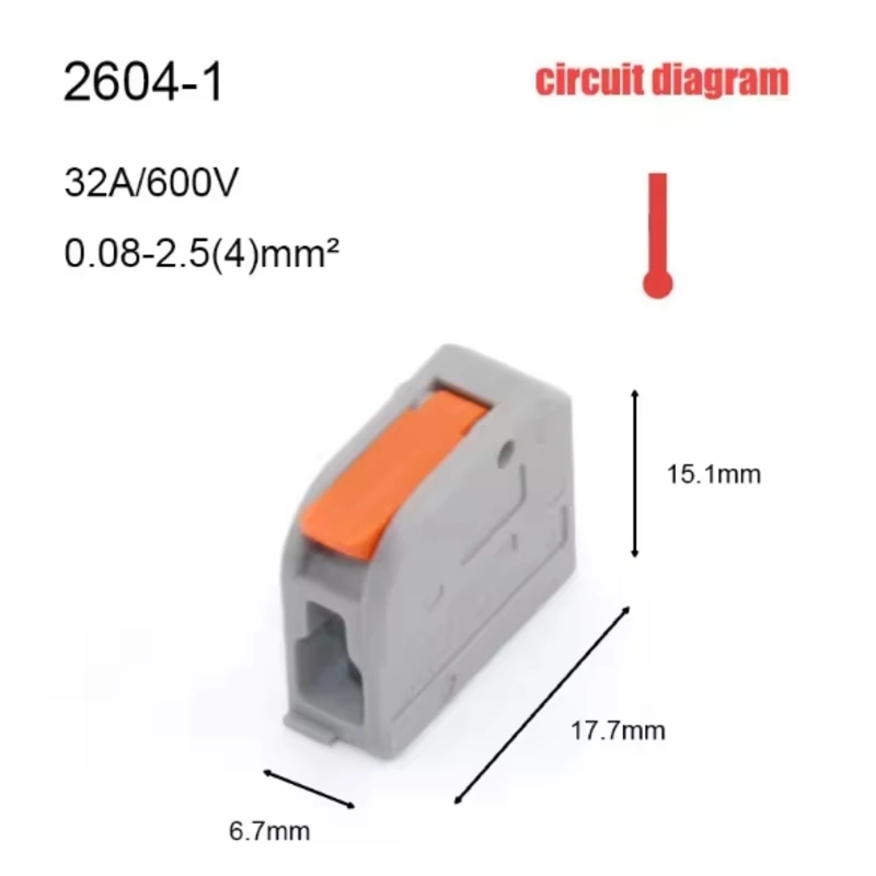 250V/32A Universal Quick Insertion Electrical Wire Connector Terminal Wiring Terminals for Secure ConnectionsEntrance 1-5